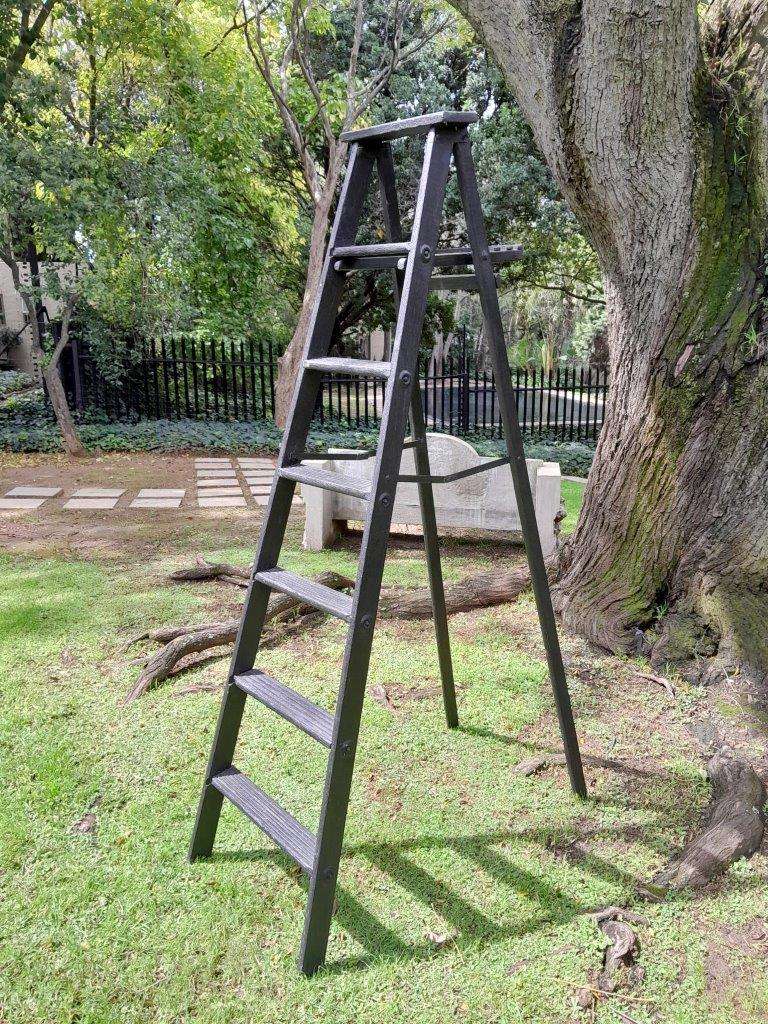 A 20th Century Painted Decorative Study / Library Ladder