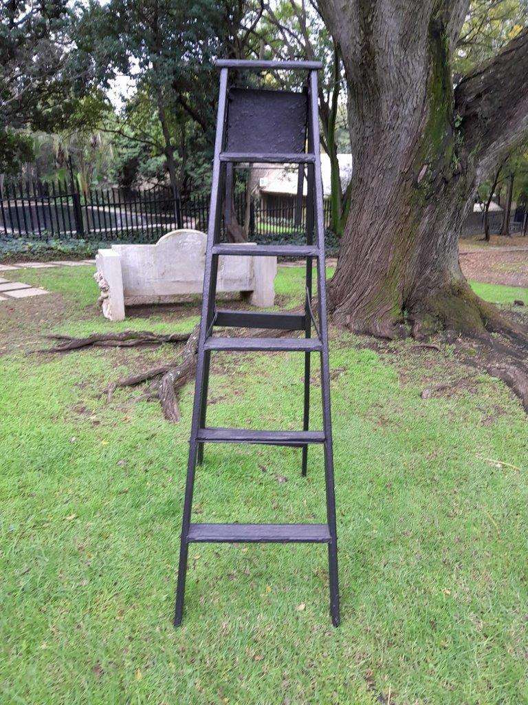 A 20th Century Painted Decorative Study / Library Ladder