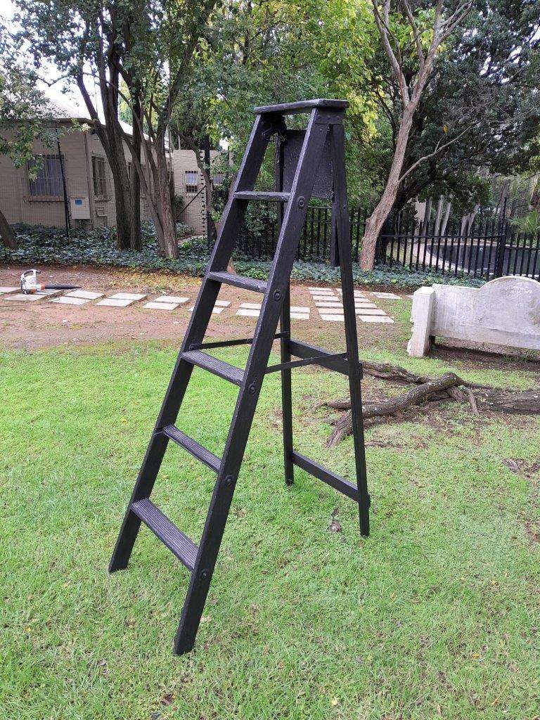 A 20th Century Painted Decorative Study / Library Ladder