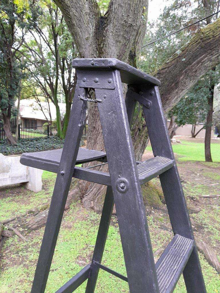 A 20th Century Painted Decorative Study / Library Ladder