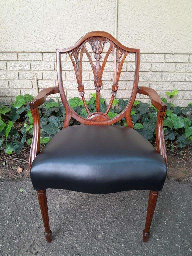 A 20th Century Set Of Eight Regency Style Carved Mahogany Chairs (Comprising Six Dining Chairs An...