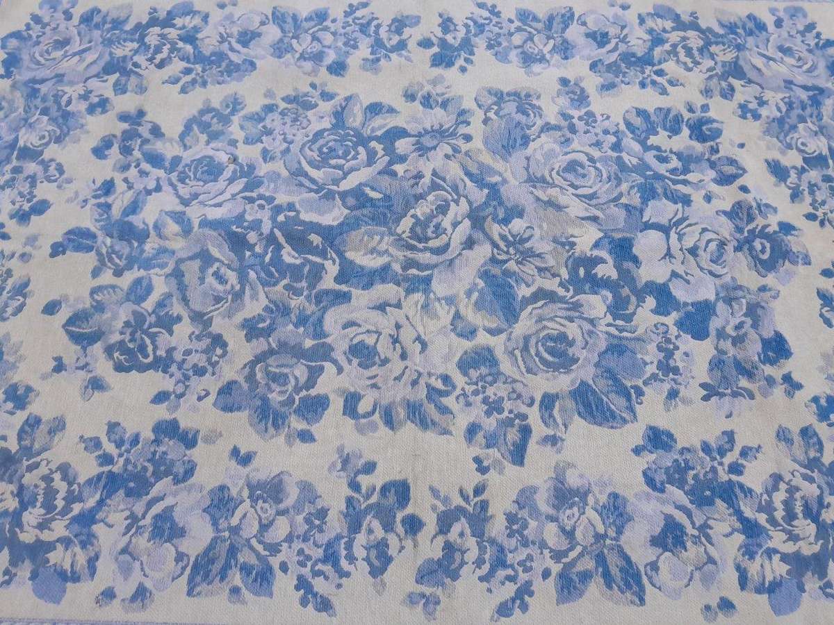 A 20th Century Rug / Carpet / Tapestry In Blue And White Nd