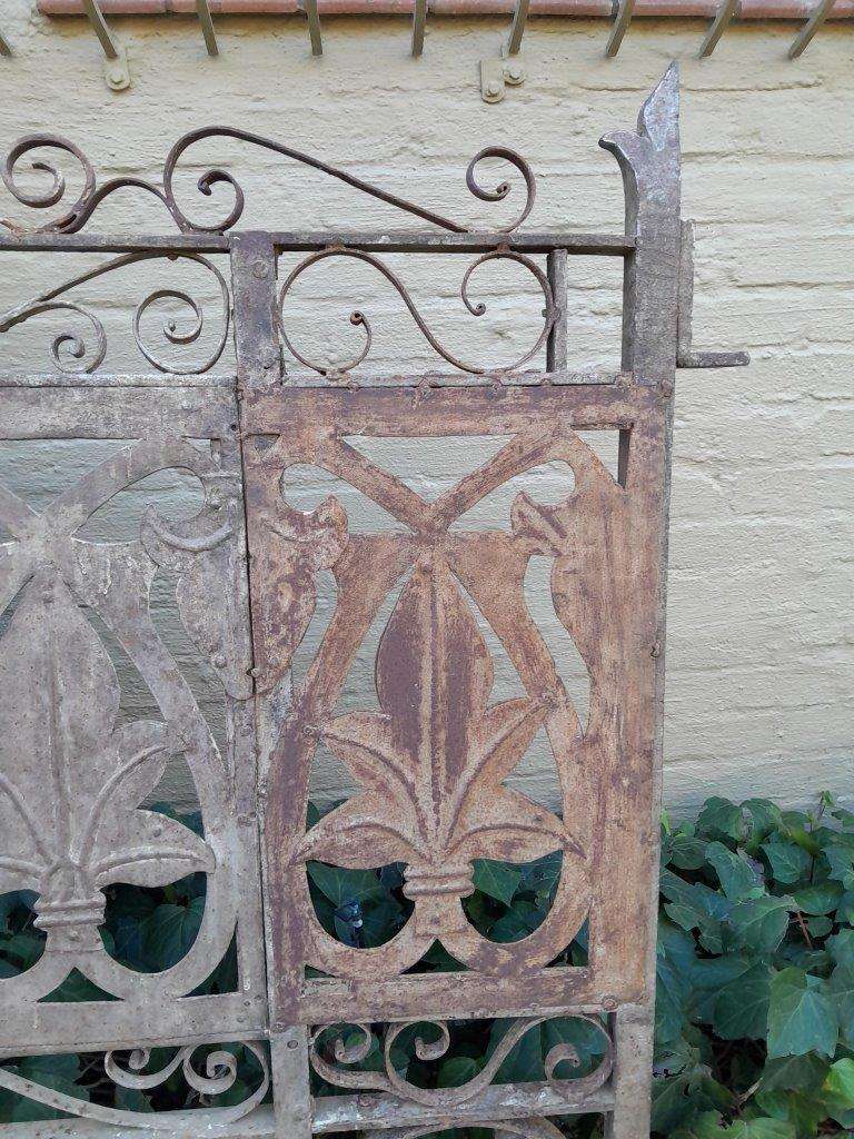 A 20TH Century Pair Of Heavy Hand-Made Wrought Iron Gates