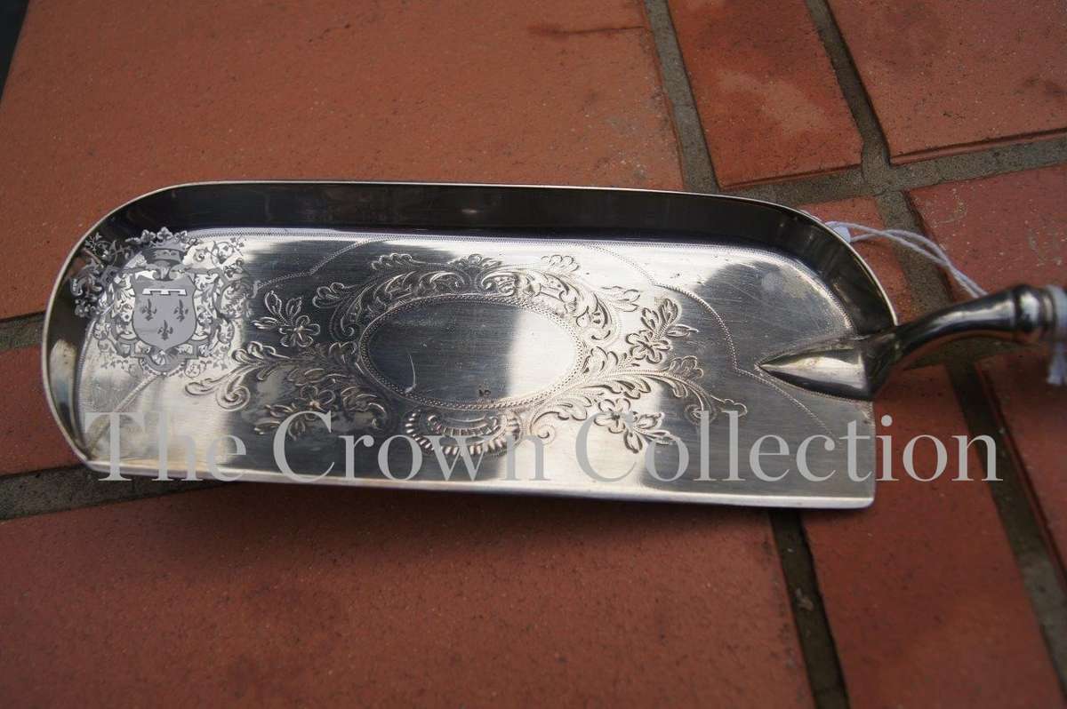 Victorian Silver Plate Crumb Scoop
