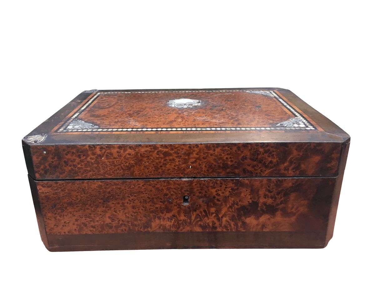 Mother of Pearl Burr Walnut Box