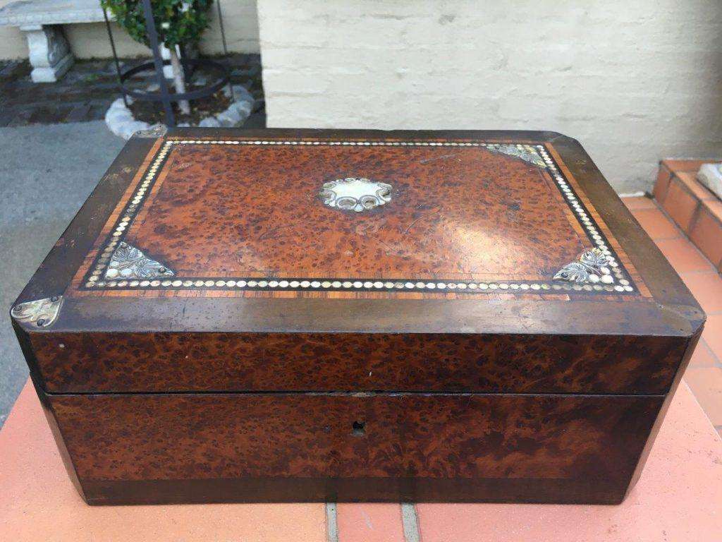 Mother of Pearl Burr Walnut Box