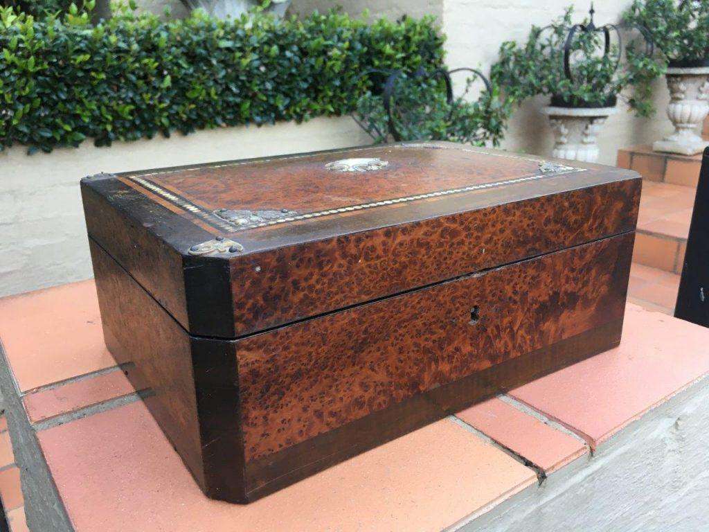Mother of Pearl Burr Walnut Box