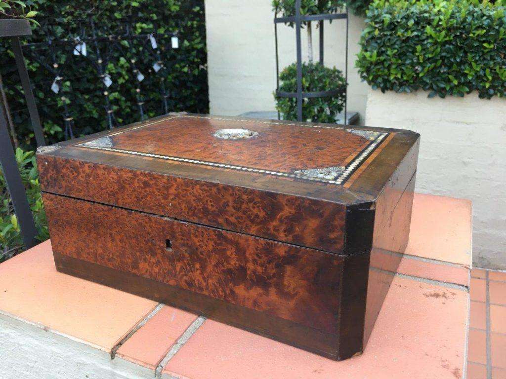 Mother of Pearl Burr Walnut Box