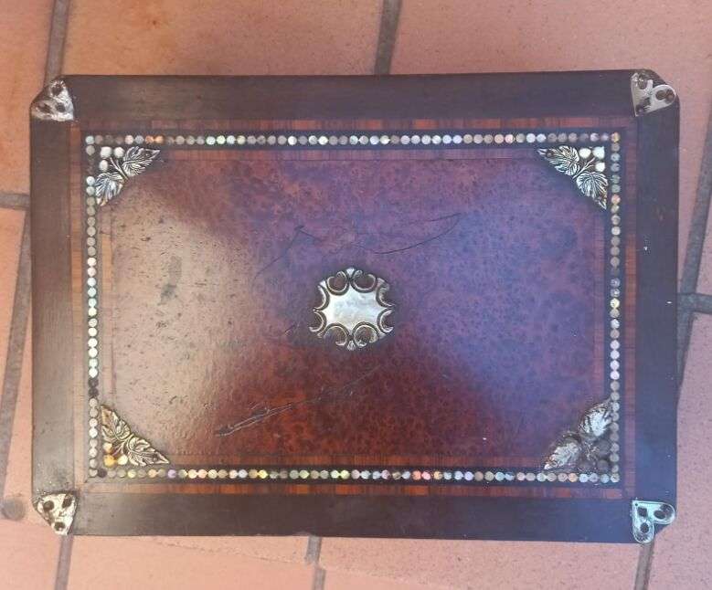 Mother of Pearl Burr Walnut Box