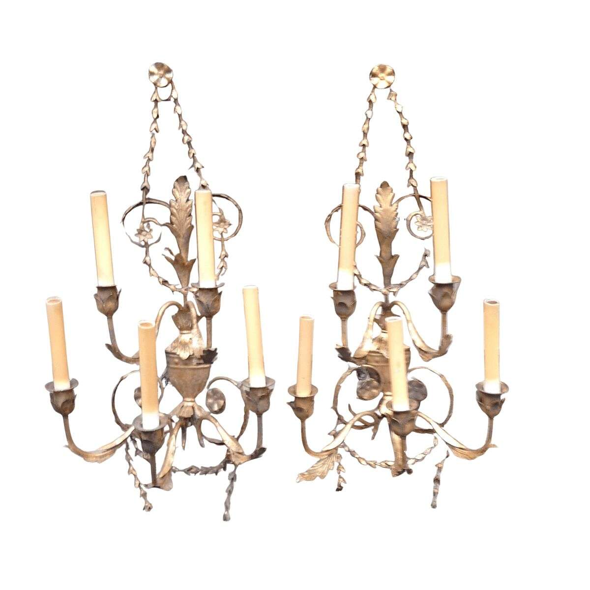 A pair of 18th Century style sconces (electrified)