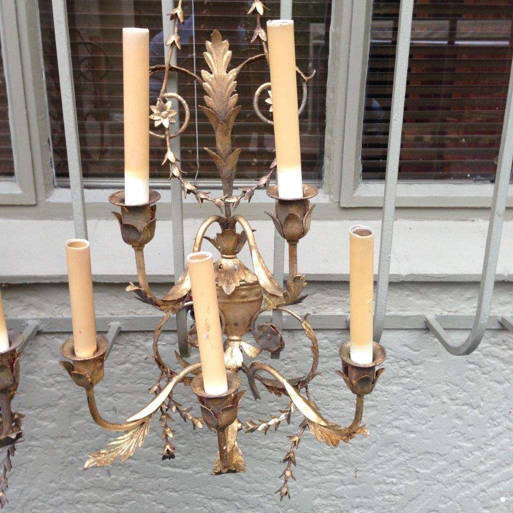 A pair of 18th Century style sconces (electrified)