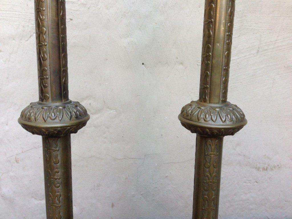 A set of 2 Antique Alter Candle Prickets