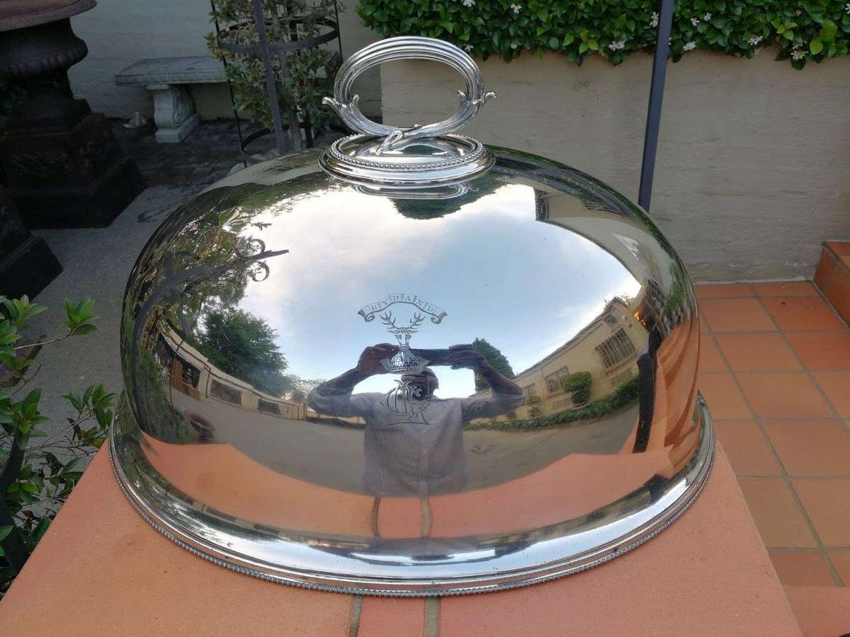 Large Victorian Silver Plated Meat Dome