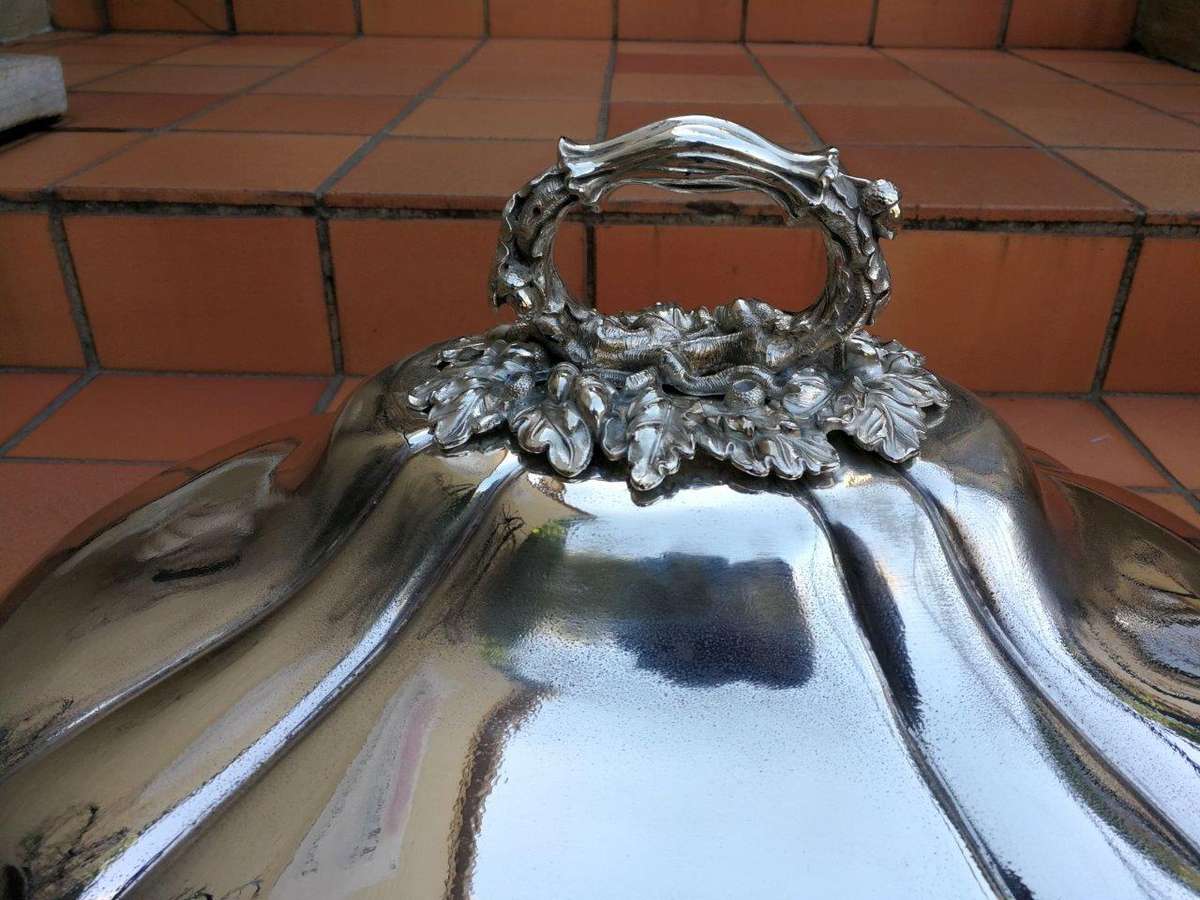 An Antique Massive Silver-Plated Food Dome