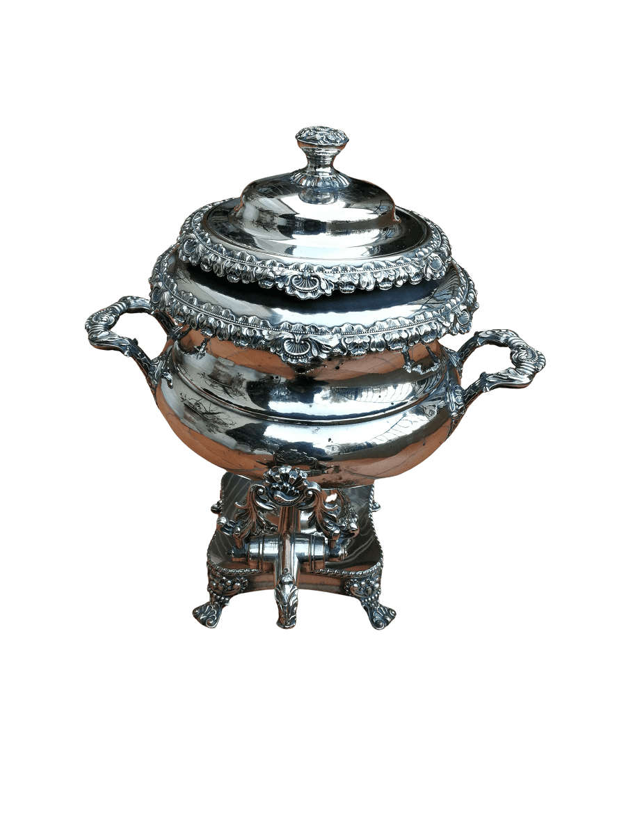 An Antique Victorian Silver-plated Kettle-on-stand