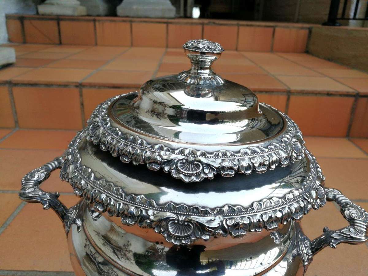 An Antique Victorian Silver-plated Kettle-on-stand