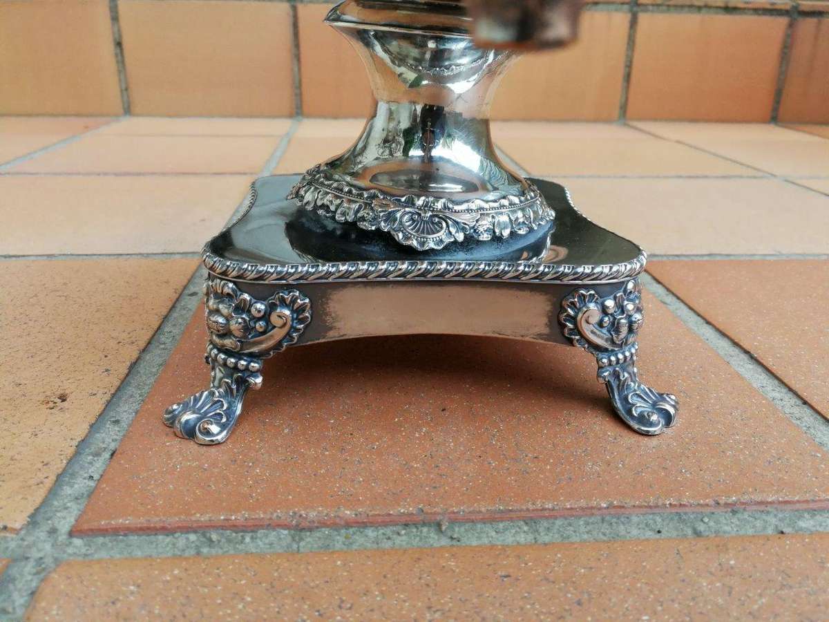 An Antique Victorian Silver-plated Kettle-on-stand