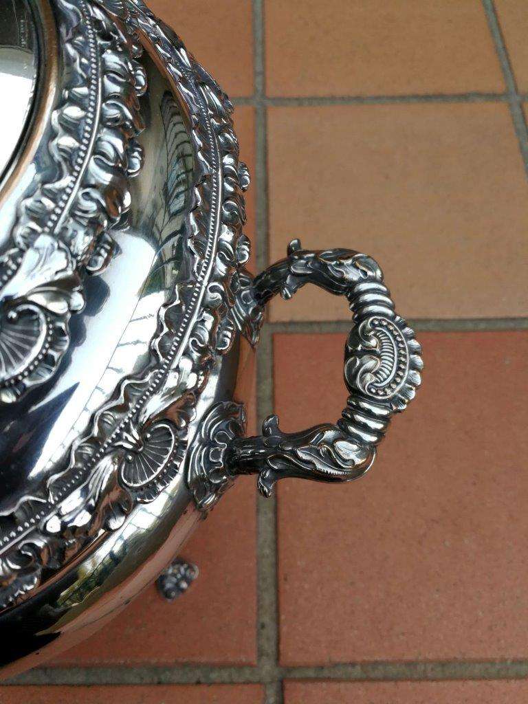 An Antique Victorian Silver-plated Kettle-on-stand