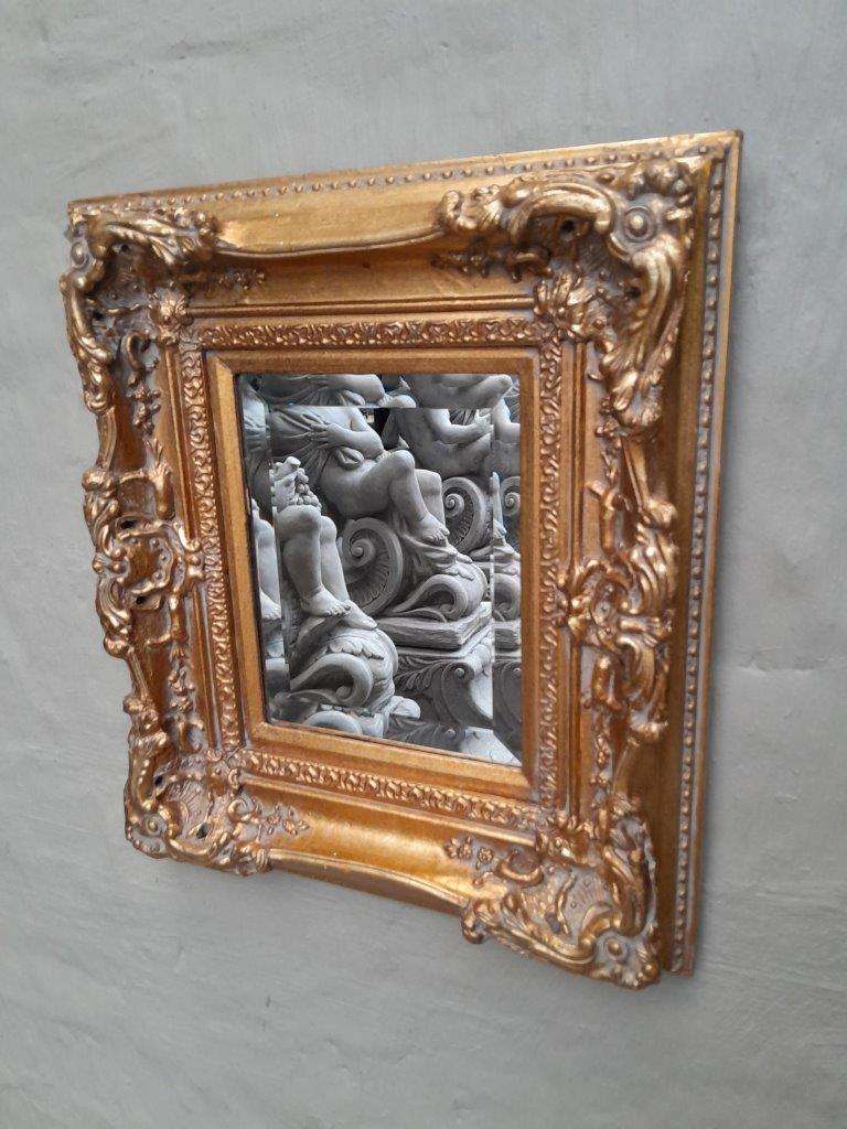 A 20th Century Victorian Style Gilt Painted Mirror