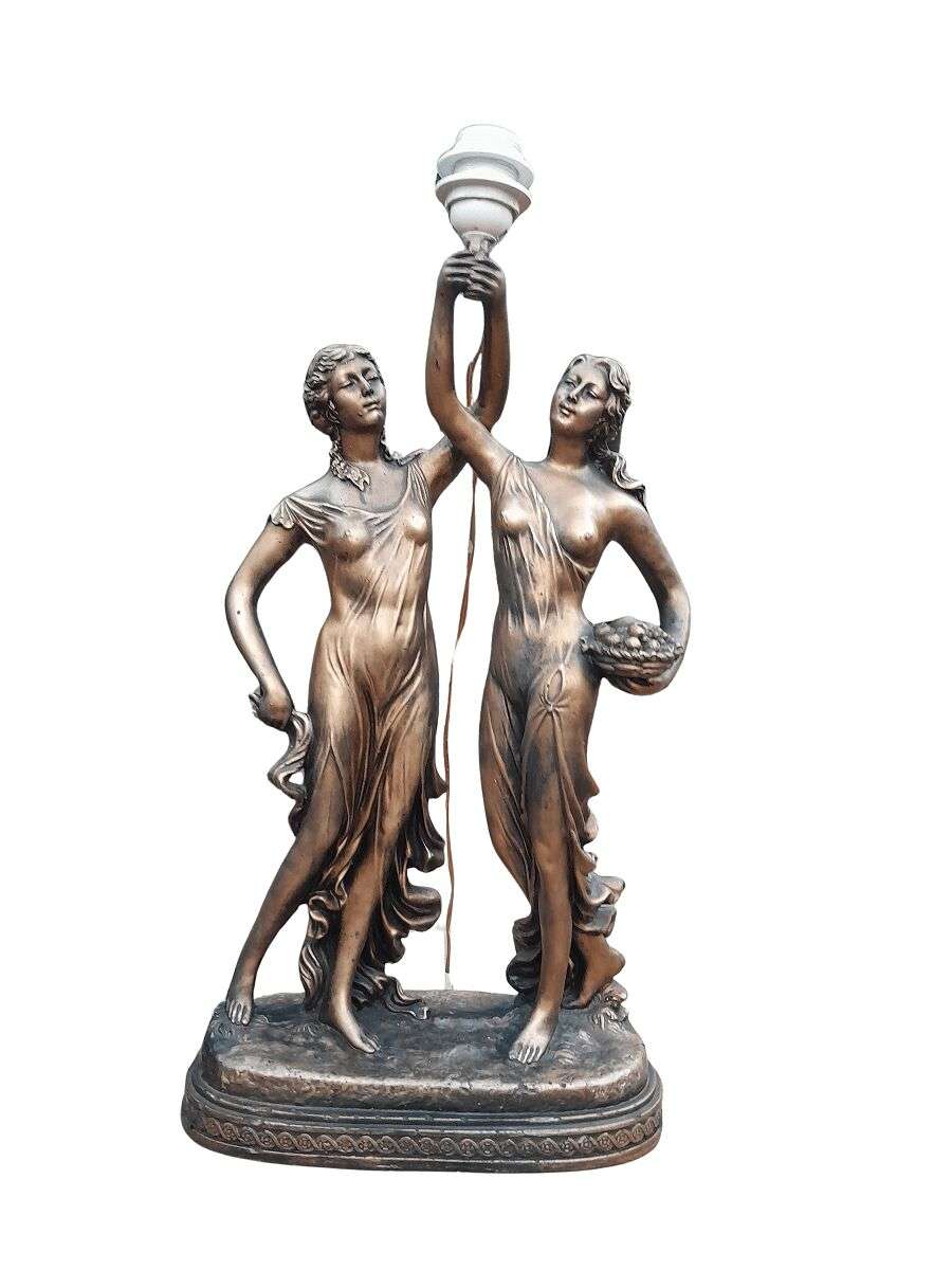 A 20th Century Gold Figural Lamp