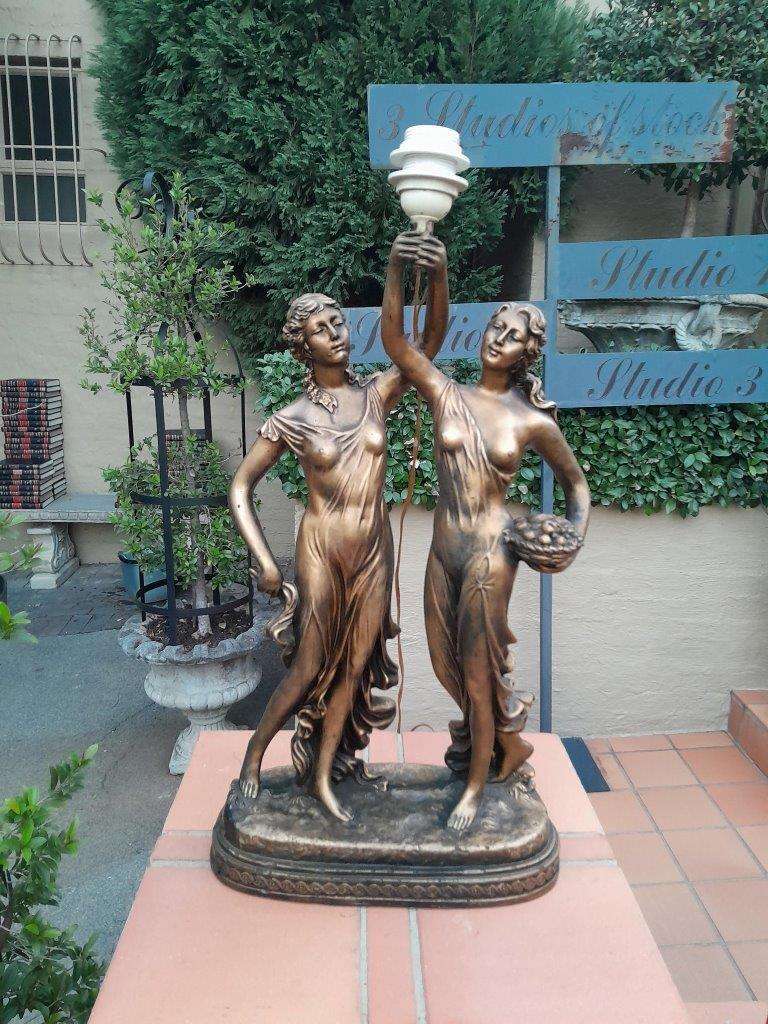 A 20th Century Gold Figural Lamp
