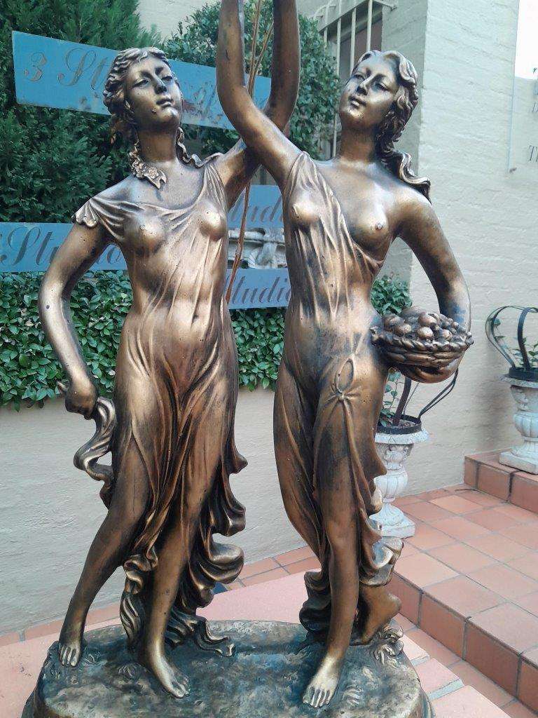 A 20th Century Gold Figural Lamp