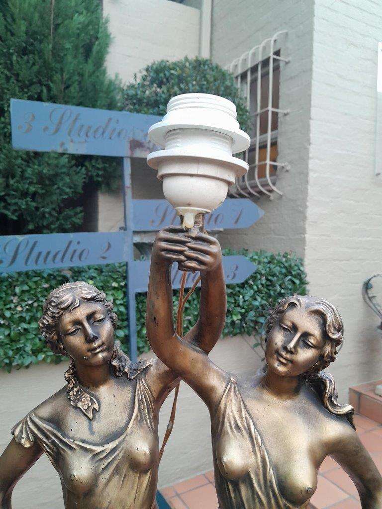 A 20th Century Gold Figural Lamp