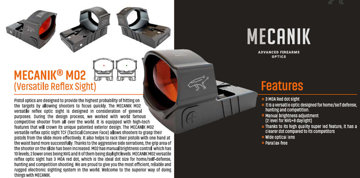 Canik Mecanik Mo2 Versatile Reflex Sight