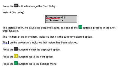 Shotduino Shot Timer v 2.0