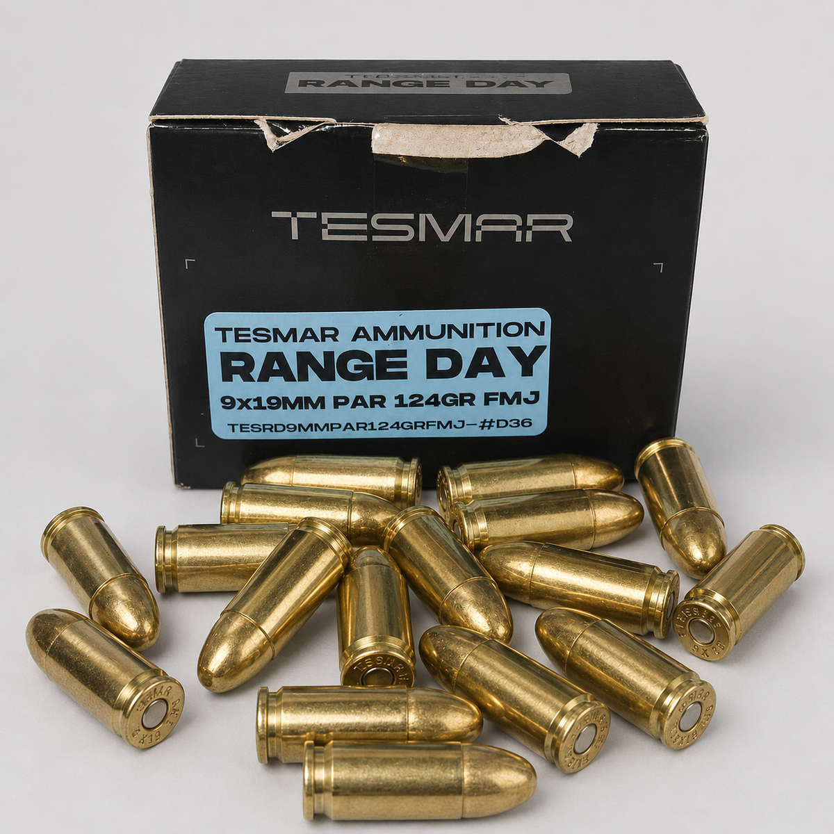 Tesmar9mm P 124gr FMJ x50