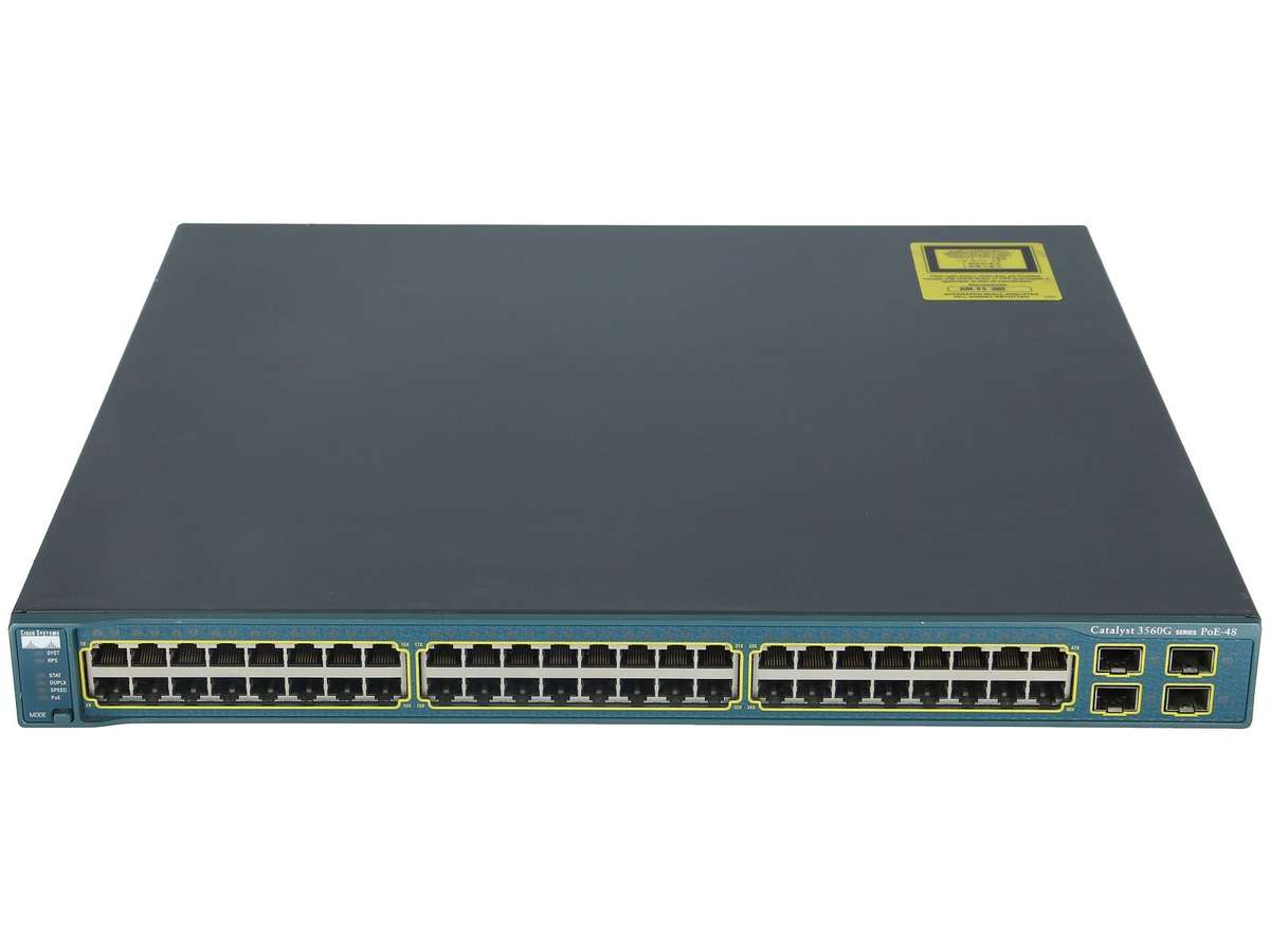 Cisco Catalyst 3560 48-Port Gigabit Ethernet Switch, Layer 4 Managed, PoE, 10/100/1000Base-T