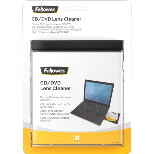 FELLOWES CLEAN, CD/DVD LENS CLEANER DISK