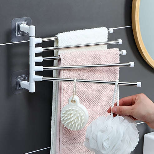 Adjustable Stainless Steel Wall Mounted Towel Rack