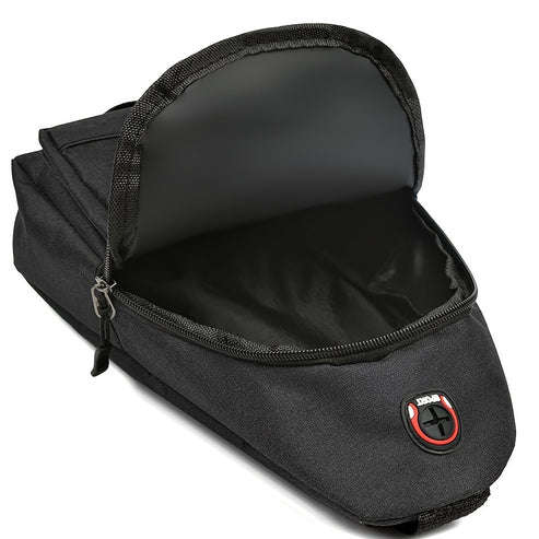 Men's Casual Nylon Crossbody Bag Multi-Purpose Sports and Travel Chest Bag with Tassel Detail