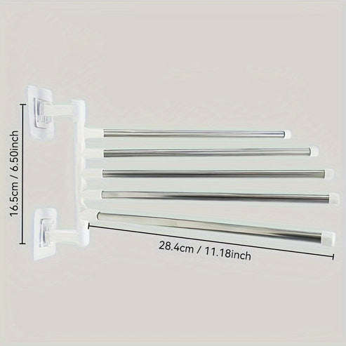 Adjustable Stainless Steel Wall Mounted Towel Rack