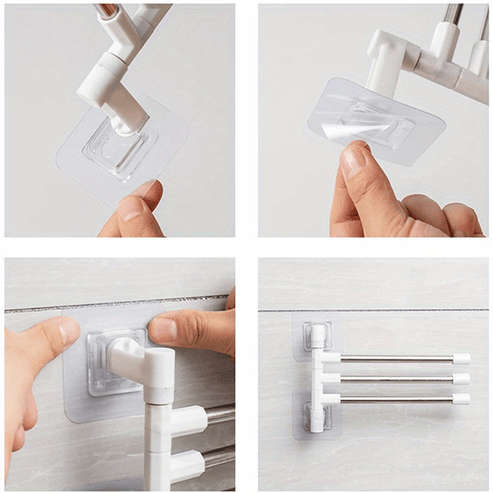 Adjustable Stainless Steel Wall Mounted Towel Rack
