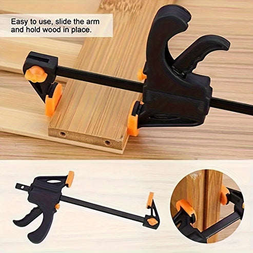 6pcs Quick Release F Clamps  4 Inch Adjustable Ratchet Bar For Woodworking Metal Construction