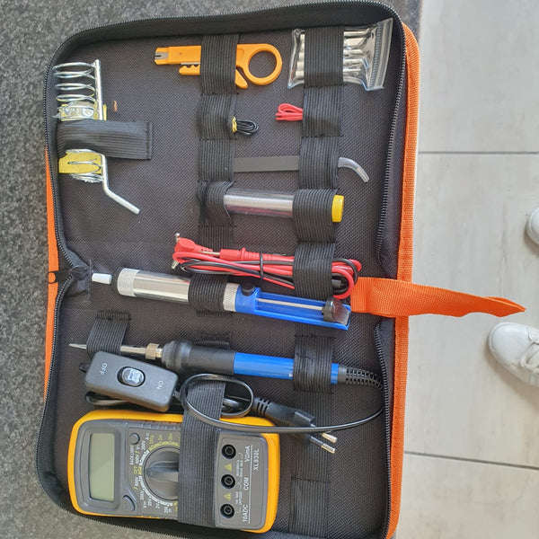 Soldering Iron Kit Welding Tools - 60W 240V Lcd Screen 180-500 Adjustable Temperature Solder Wire