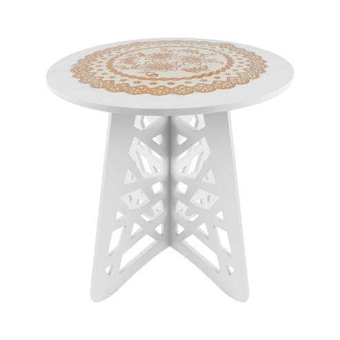 Round Lightweight Bedroom Living Room Balcony Side Table Bedside Table