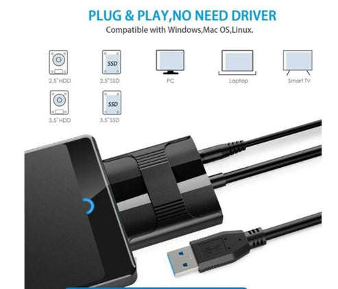 XF0255 USB 3.0 to SATA Hard Drive Data Converter Adapter SE-L51