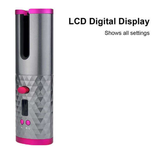 LCD Display Rechargeable Portable Curling Iron