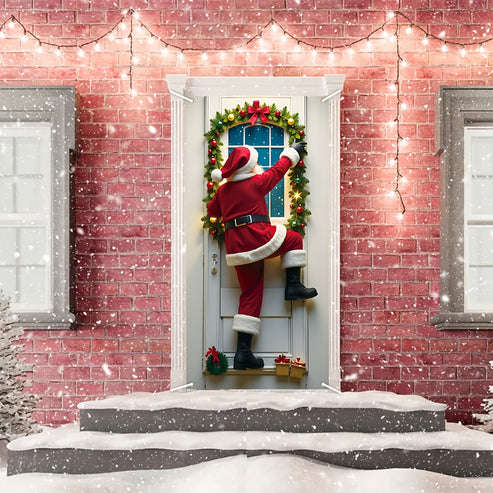 Santa Claus Christmas Porch Banner