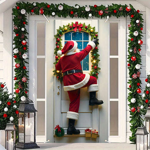 Santa Claus Christmas Porch Banner