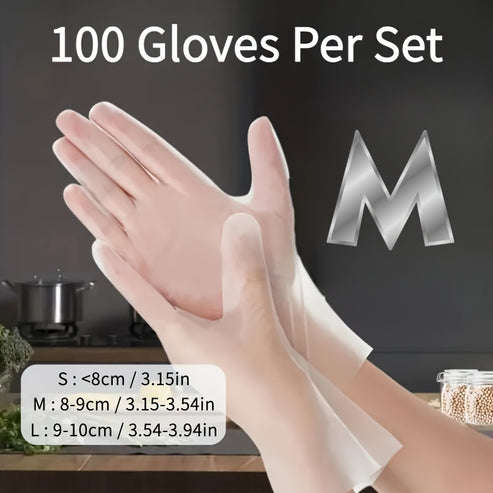 100-Piece Pack Of Premium Tpe Disposable Gloves