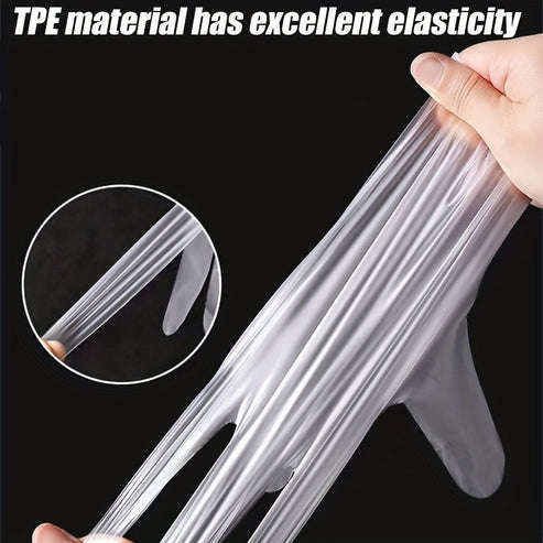 100-Piece Pack Of Premium Tpe Disposable Gloves