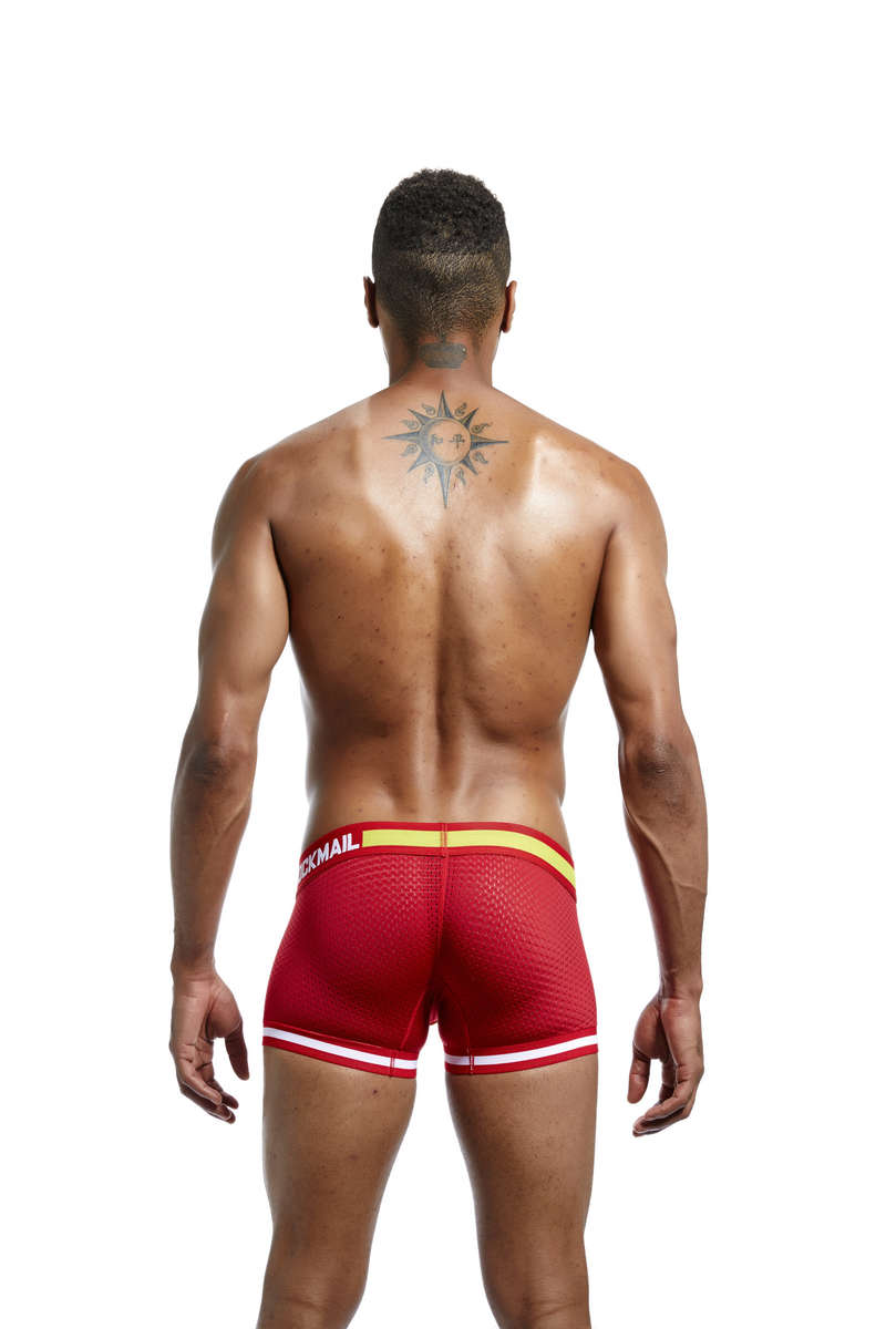 Jockmail Men Boxer Mesh U-Pouch Red