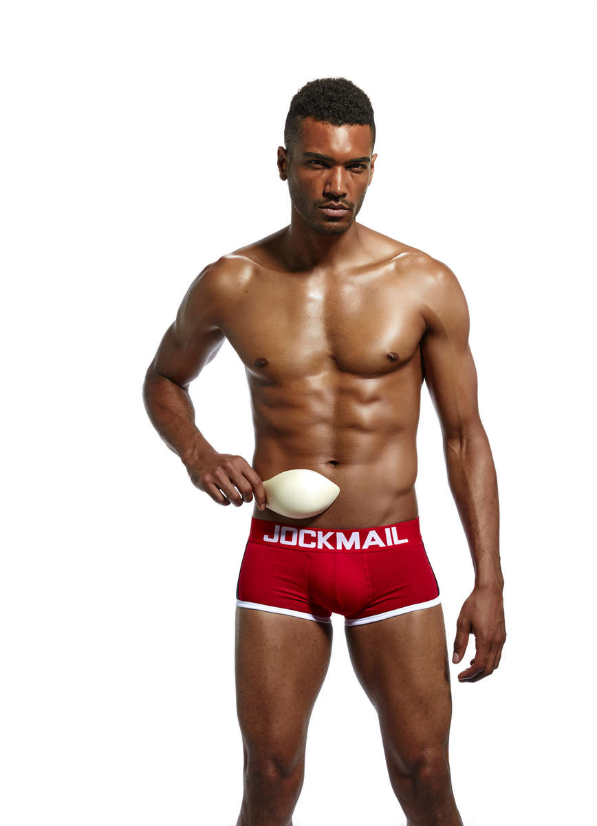 Jockmail Boxer Red with Push up cup
