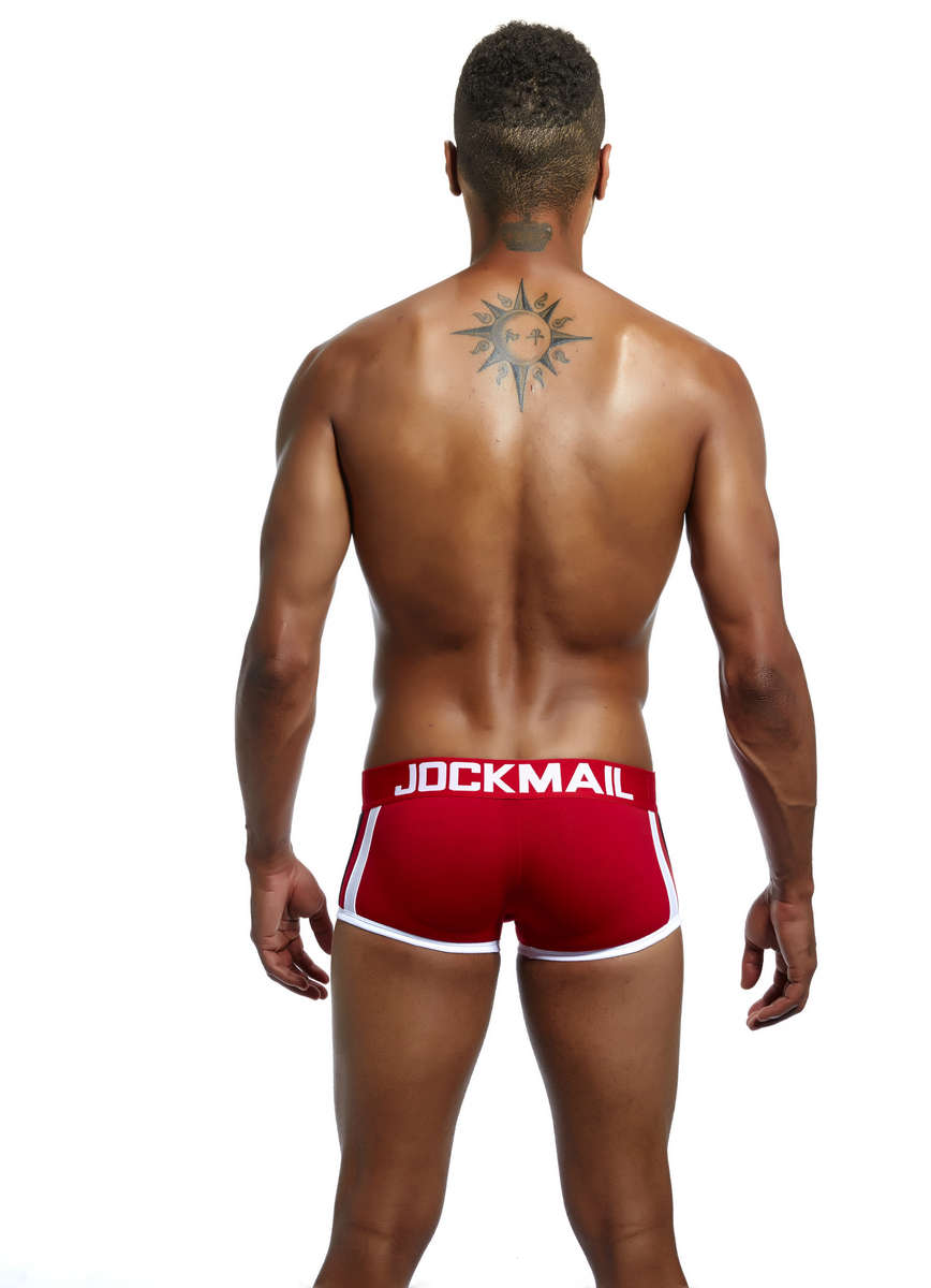 Jockmail Boxer Red with Push up cup