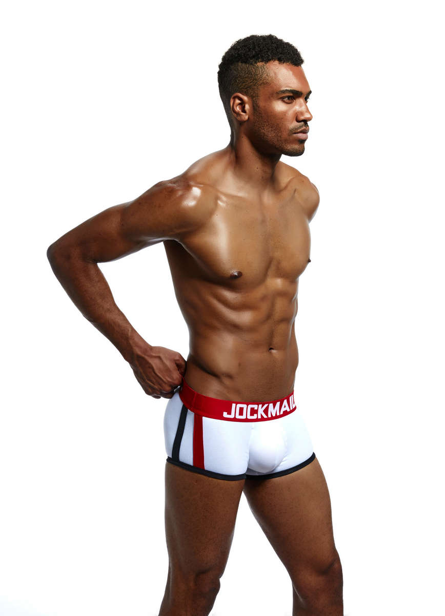 Jockmail Boxer White With Push up cup