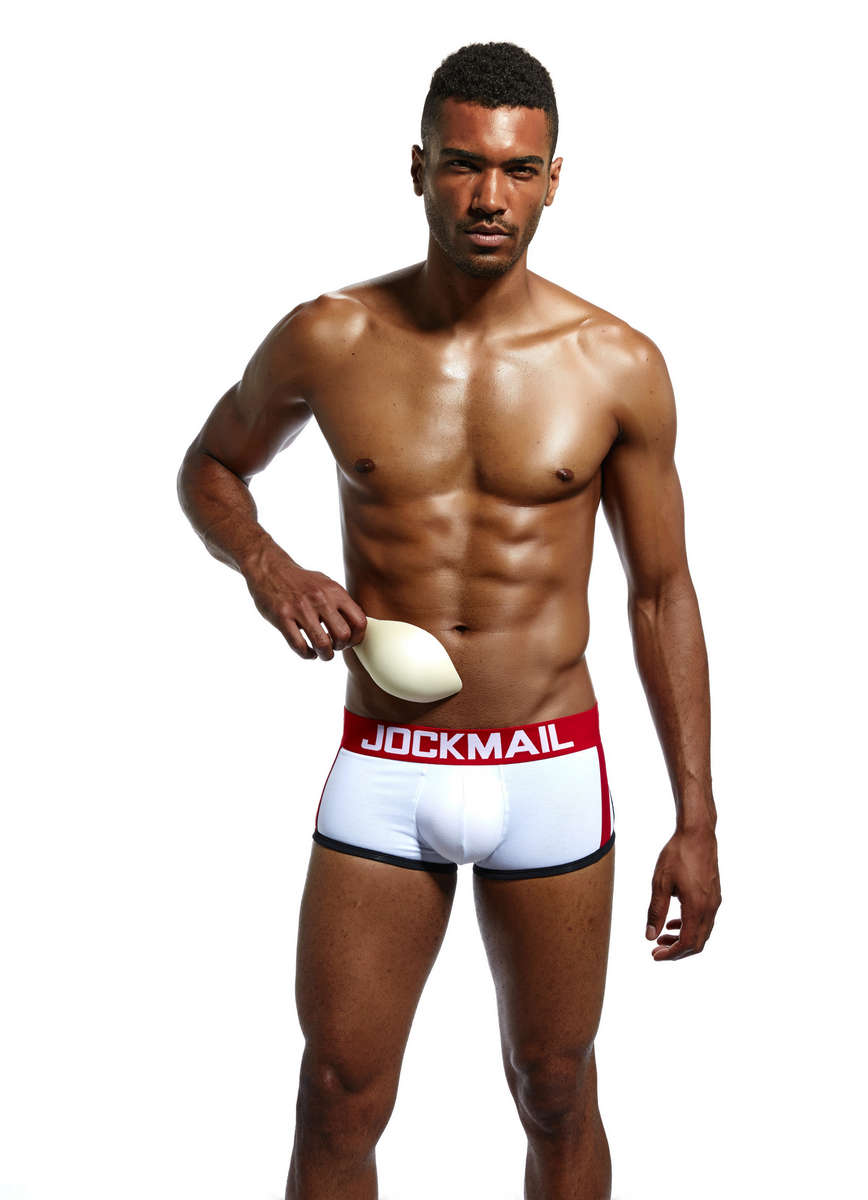 Jockmail Boxer White With Push up cup